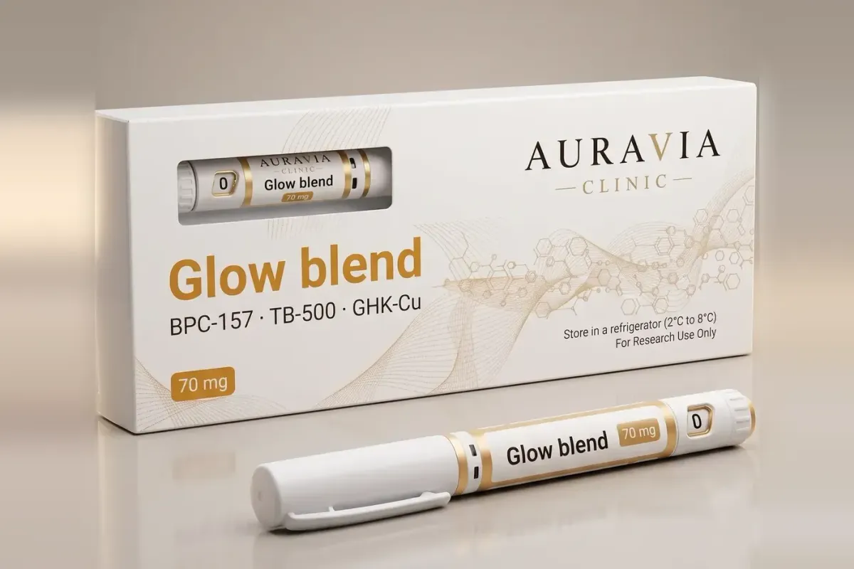 Glow pen: mieszanka BPC-157 + TB-500 + GHK-Cu w napełnionym penie