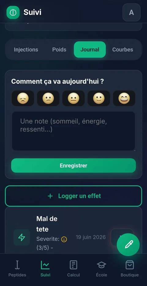 Suivi des effets