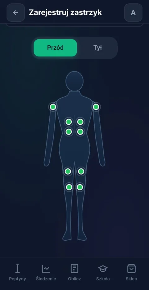 Body map 14 miejsc