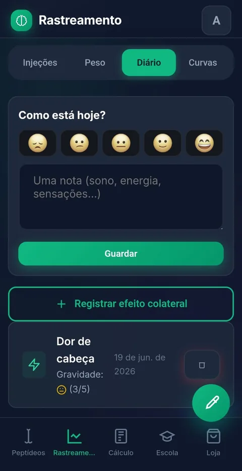 Registro de efeitos