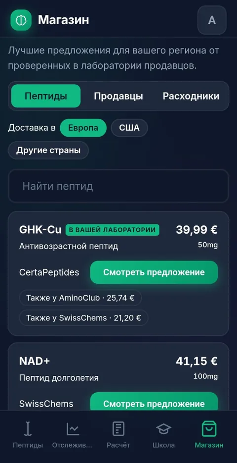 Магазин: лучшее предложение по зоне